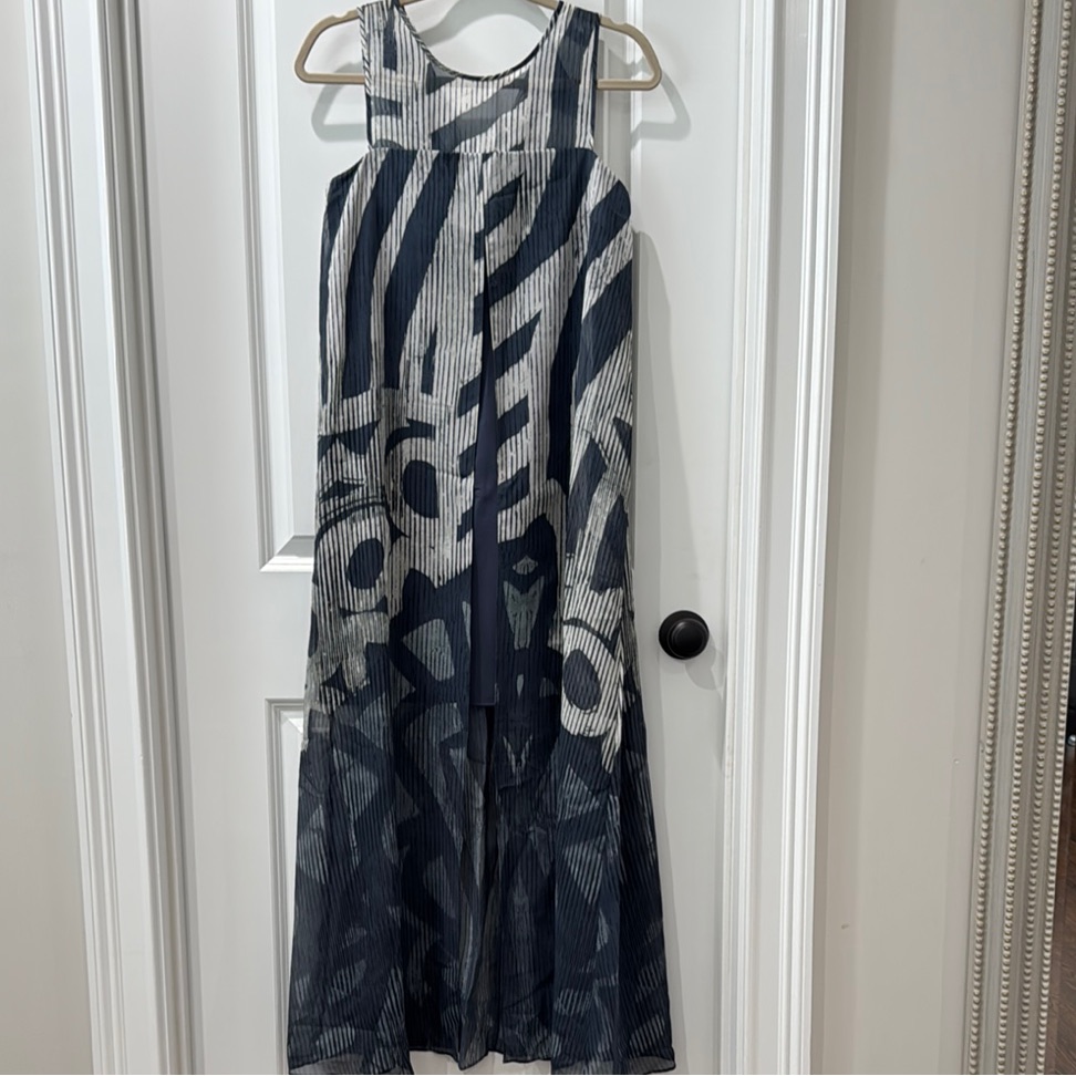 Blue And Silver Halter Maxi Sundress. Brand New With Tag